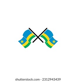 Rwanda flags icon set, Rwanda independence day icon set vector sign symbol