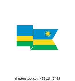 Rwanda flags icon set, Rwanda independence day icon set vector sign symbol