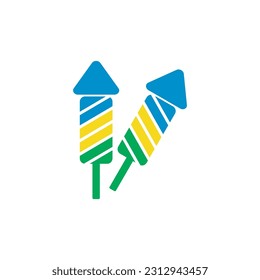 Banderas de Ruanda conjunto de iconos, símbolo del día de la independencia de Ruanda símbolo del vector