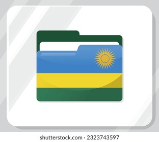 Rwanda Glossy Folder Flag icon