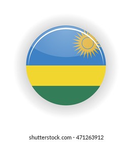 Rwanda icon circle isolated on white background. Kigali icon vector illustration