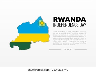 Rwanda independence day background banner poster for national celebration on July 1 st.