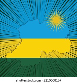 Rwanda Independence Day Map Design