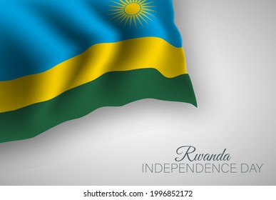 Ilustración vectorial del Día de la Independencia de Ruanda.