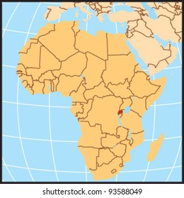 Rwanda Locate Map