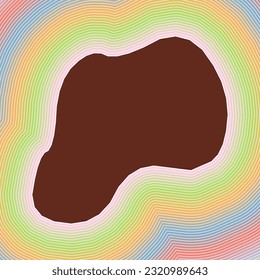 Icono del mapa de Ruanda. Forma de campo en el fondo de degradado rayado radiante. Afiche vibrante de Ruanda. Ilustración vectorial limpia.