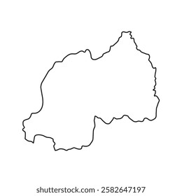 Rwanda Map Icon Element Illustration Design