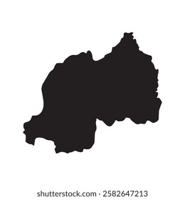 Rwanda Map Icon Element Illustration Design