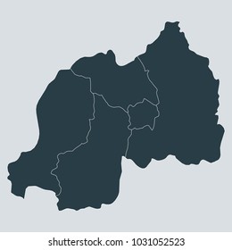 Rwanda map on gray background vector, Rwanda Map Outline Shape Gray on White Vector Illustration,
High detailed Gray illustration map Rwanda.
