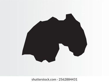 Rwanda Isometrıc Map vector ılıstrator.