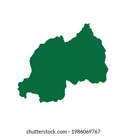 Rwanda Map. Rwanda Map vector illustration. Rwanda Map silhouette 