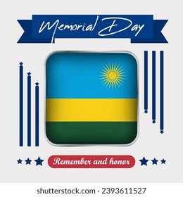 Ilustración vectorial del Día de la Memoria de Ruanda
