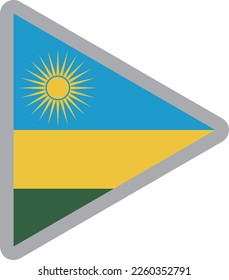 Rwanda national flag icon vector Illustration material