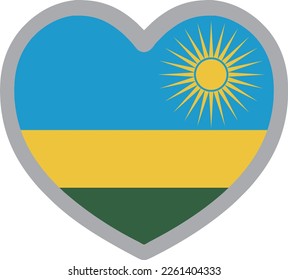 Rwanda national flag icon vector Illustration material