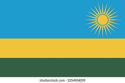 Rwanda national flag  vector Illustration material