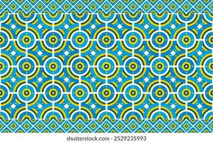 Patrón de Ruanda. fondo de mandala. textura geométrica para la decoración. Ilustración vectorial