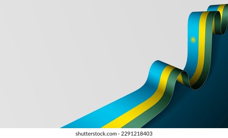 Rwanda ribbon flag background. Element of impact for the use you want to make of it.
