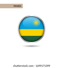 Rwanda round flag vector design template