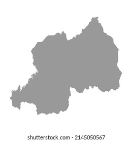 Rwanda vector country map silhouette