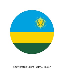 Rwanda vector flag circle on white background