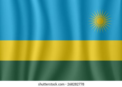 Rwanda waving flag