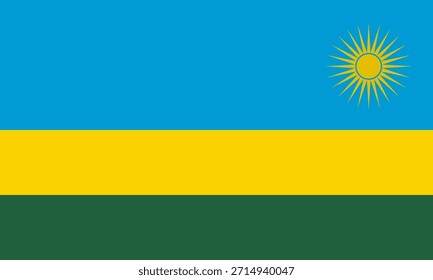 Icono de la bandera de Ruanda en alta calidad utilizado en el país de Ruanda