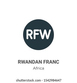 Rwandan franc vector icon on white background. Flat vector rwandan franc icon symbol sign from modern africa collection for mobile concept and web apps design.