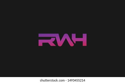 RWH letter Logo Design Template Vector