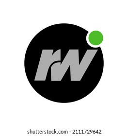 RWI brand name initial letters monogram. RWI symbol.