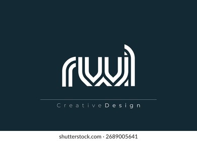 RWL Creative Unique Modern Letter Logo Design. Elegant Monogram Logo Design with Decorative Elements and Typography