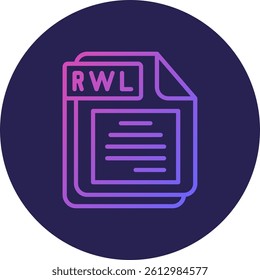 RWL Line Circle Gradient Style