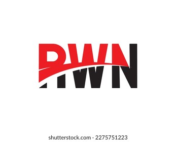 Letra RWN Ilustración del vector de diseño del logotipo inicial