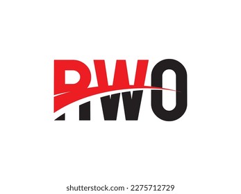 Letra RWO Ilustración del vector de diseño del logotipo inicial