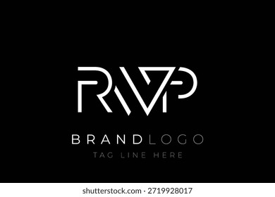 RWP abstract letter logo design. Modern Business Logo Design With Abstract Typography and Contemporary Style
