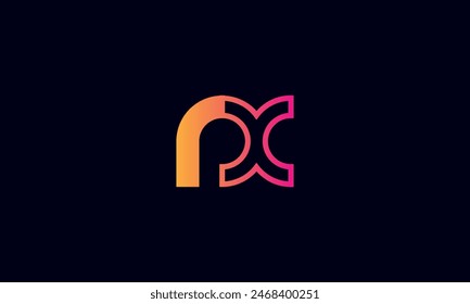 RX Creative And Modern RX Logo. Initial Letter RX Logo Design on Black Background.