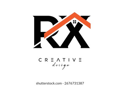RX Creative Real Estate Architecture Monograma e logotipo de casa