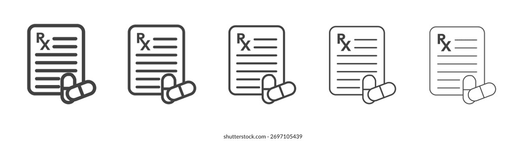 Diseño del icono de RX, logotipo, App, interfaz de usuario. Ilustración vectorial, EPS