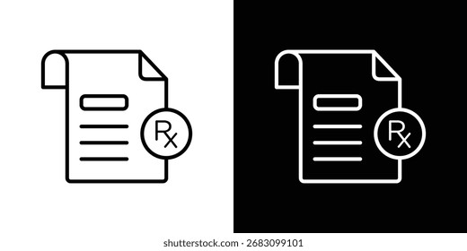 Icono RX en trazo editable. Ilustración vectorial EPS 10.