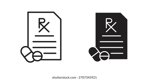 Icono RX. Colección de estilo plano y de trazo. símbolo simple