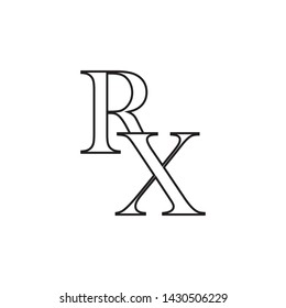 rx icon, logo design template