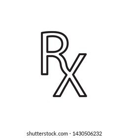 rx icon, logo design template