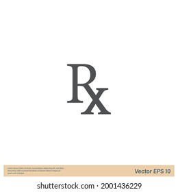 Rx Icon Medical Symbol Logo Template