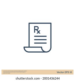 rx icon medical symbol logo template