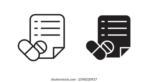 RX icon outlined icon vector collection.
