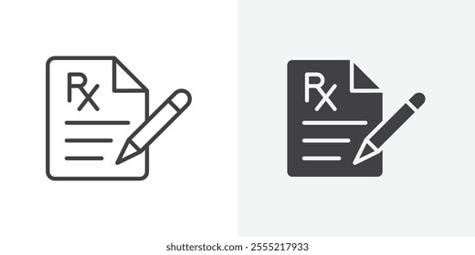 RX icon. outlined vector style.