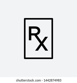 RX icon pharmacy and medicine vector