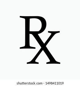 RX Icon. Prescription Symbol for Design, Presentation, Website or Apps Elements - Vector.