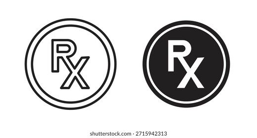 Icono de RX en formato de Vector moderno simple. Paquete de iconos EPS