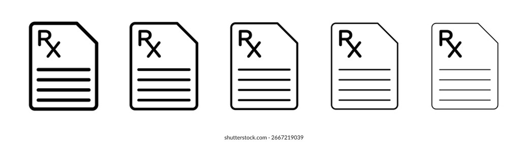 Colección de Vector de icono RX. EPS 10