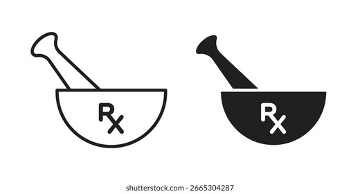 RX icon vector design element logo template